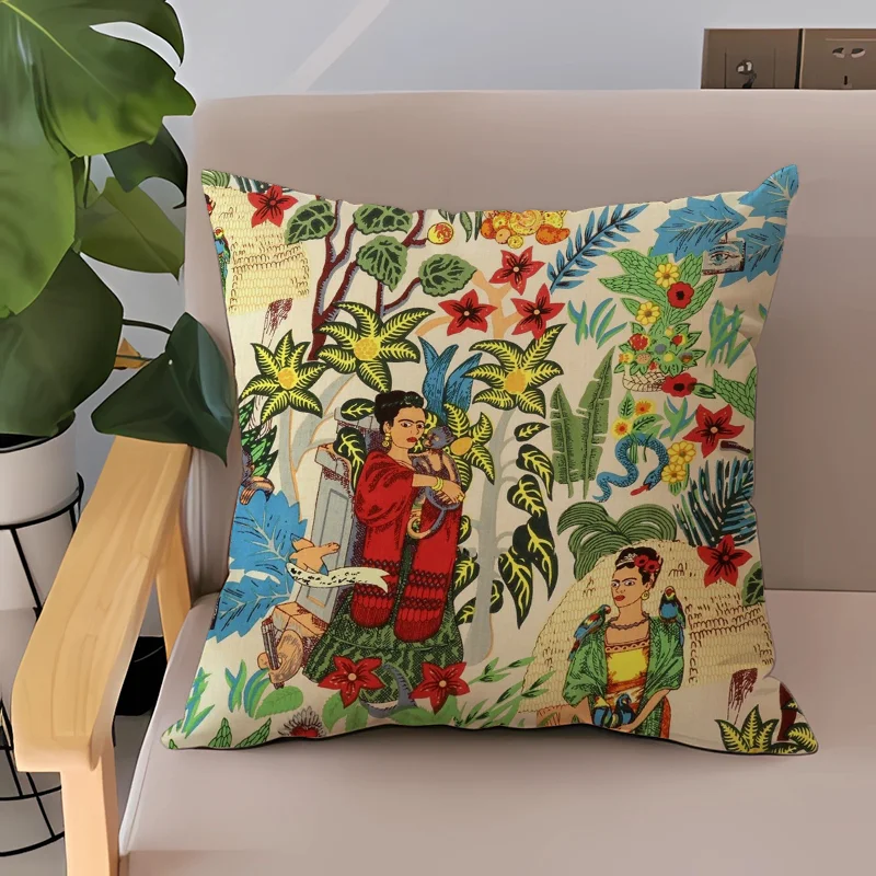 F-FridaS Декоративные Чехлы На Подушки Квадратные Из Смеси Полиэстера/хлопкости Для