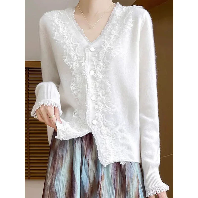 Женская одежда модные кружевные толстые однотонные свитера из мягкой шерсти
