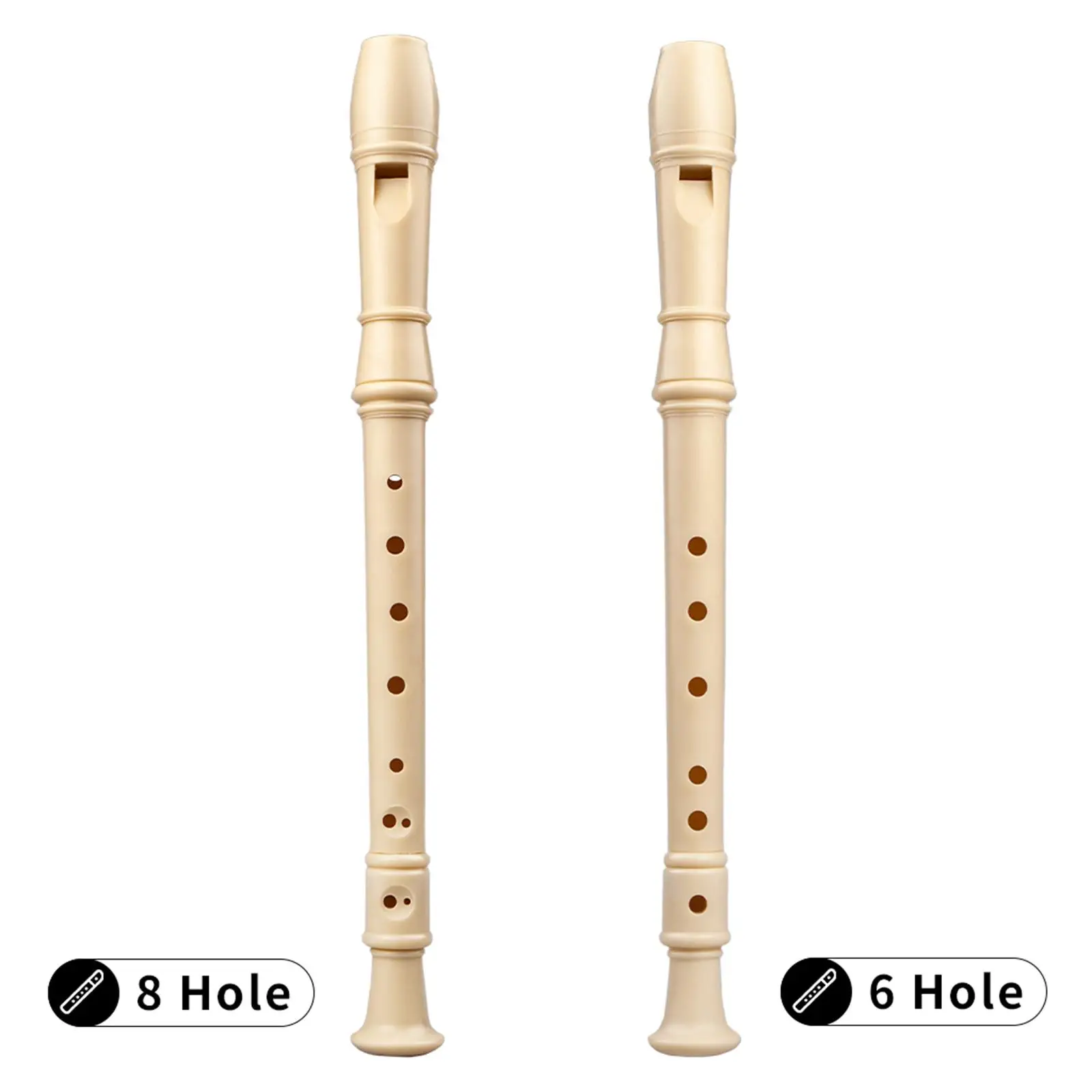 

ABS Flute Recorder Soprano Long Flutes Baroque Recorder Fingering Musical Instrument Accessories Beginner Flute