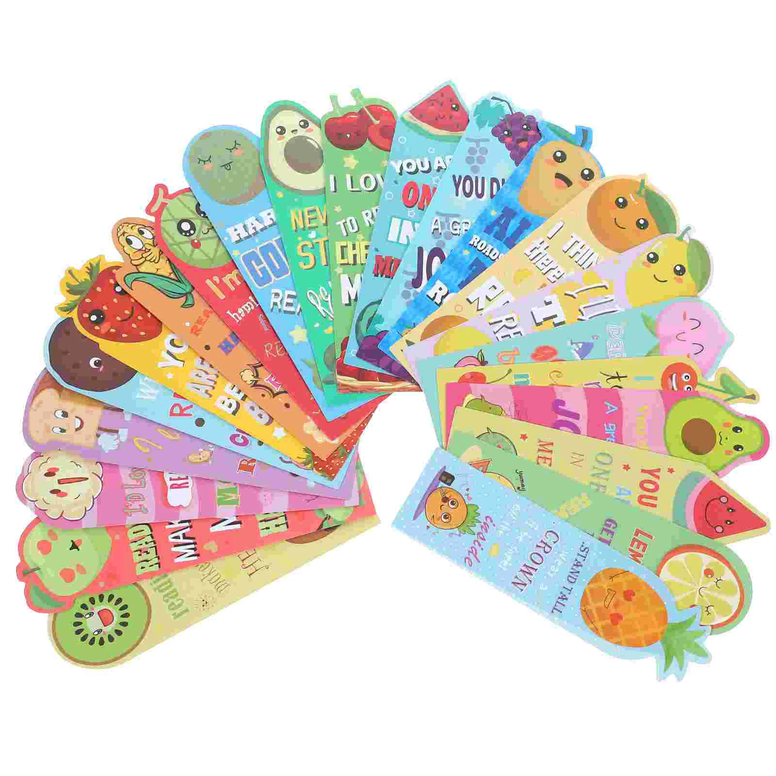 

66Pcs Fruits Pattern Bookmarks Cartoon Page Markers Small Fragrant Book Markers for Book Read