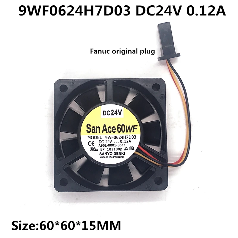 New Original A90l0001-0511 9wf0624h7d03 24v 0.12a 6cm 6015 Fanuc Servo Acionamento do Ventilador Ventiladores e resfriadores