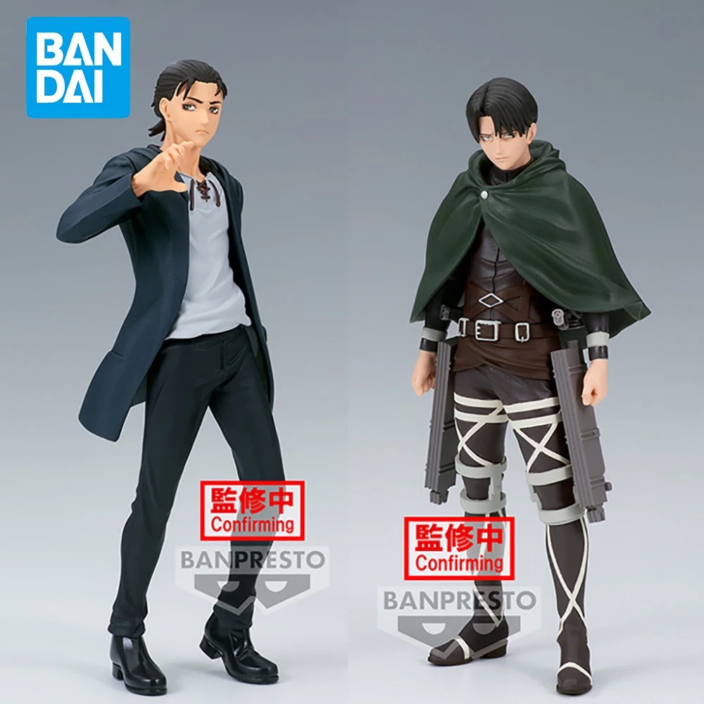 

IN Stock Banpresto Attack On Titan Eren Yeager Levi Ackerman The Final Season Action Anime Figure Collectible Model Child Toys