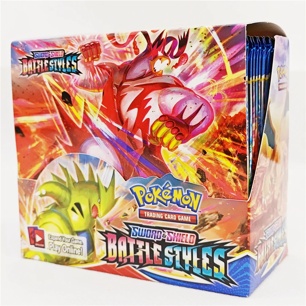 

360 шт. английская версия, Покемон TCG, меч и щит, боевые стили, бустер, коробка, карта