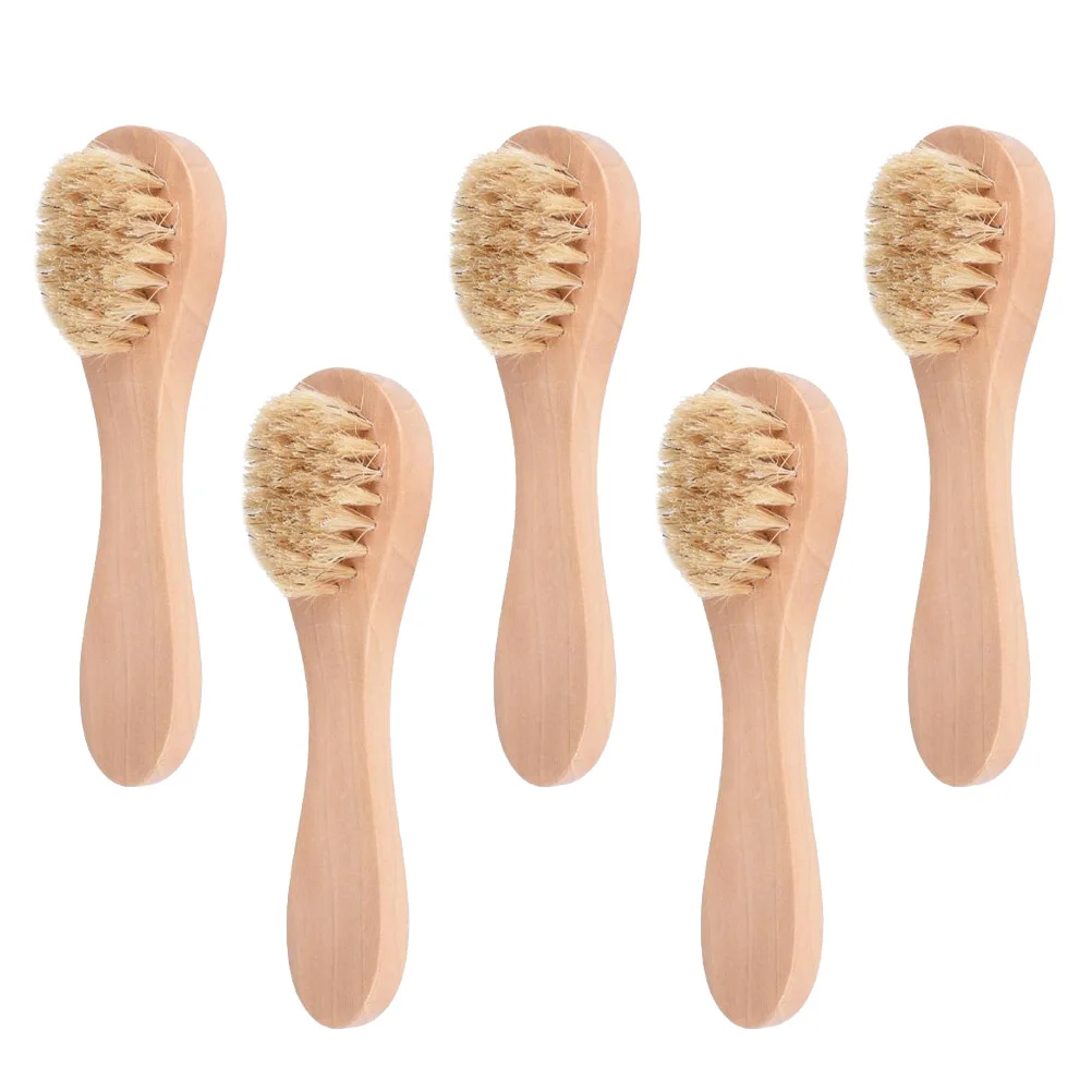 

Brush Facial Face Skin Care Exfoliating Scrubber Wooden Cleaning Scrub Soft Clean Pore Deep Cleaner Wash Cleansing Exfoliator
