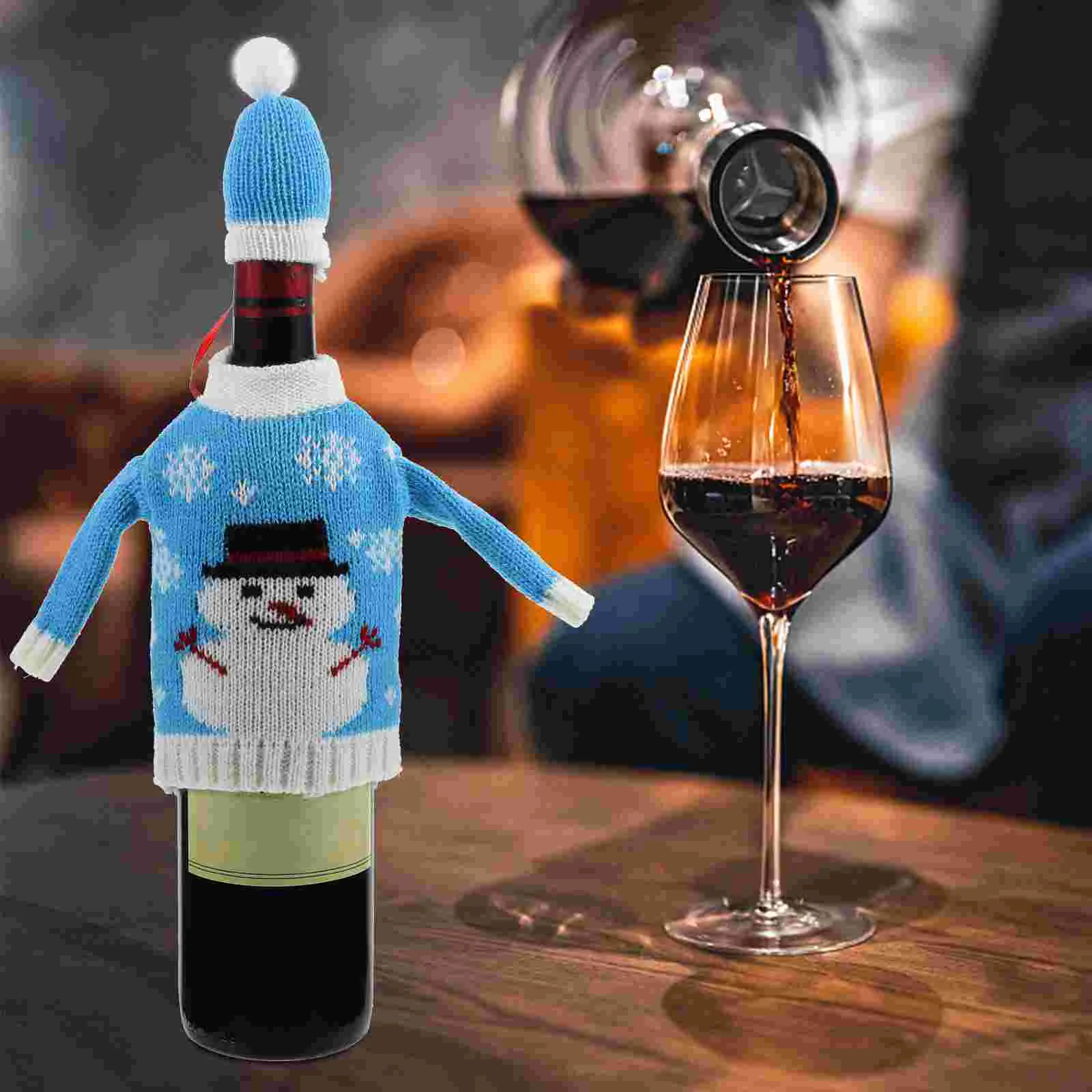 

Decors Decorative Decoration Accessory Reusable Bottle Sleeves Adorable Christmas Accessories Hat Ornament Caps