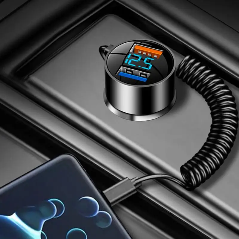 Автомобильное зарядное устройство USB C быстрая зарядка автомобильный USB-адаптер