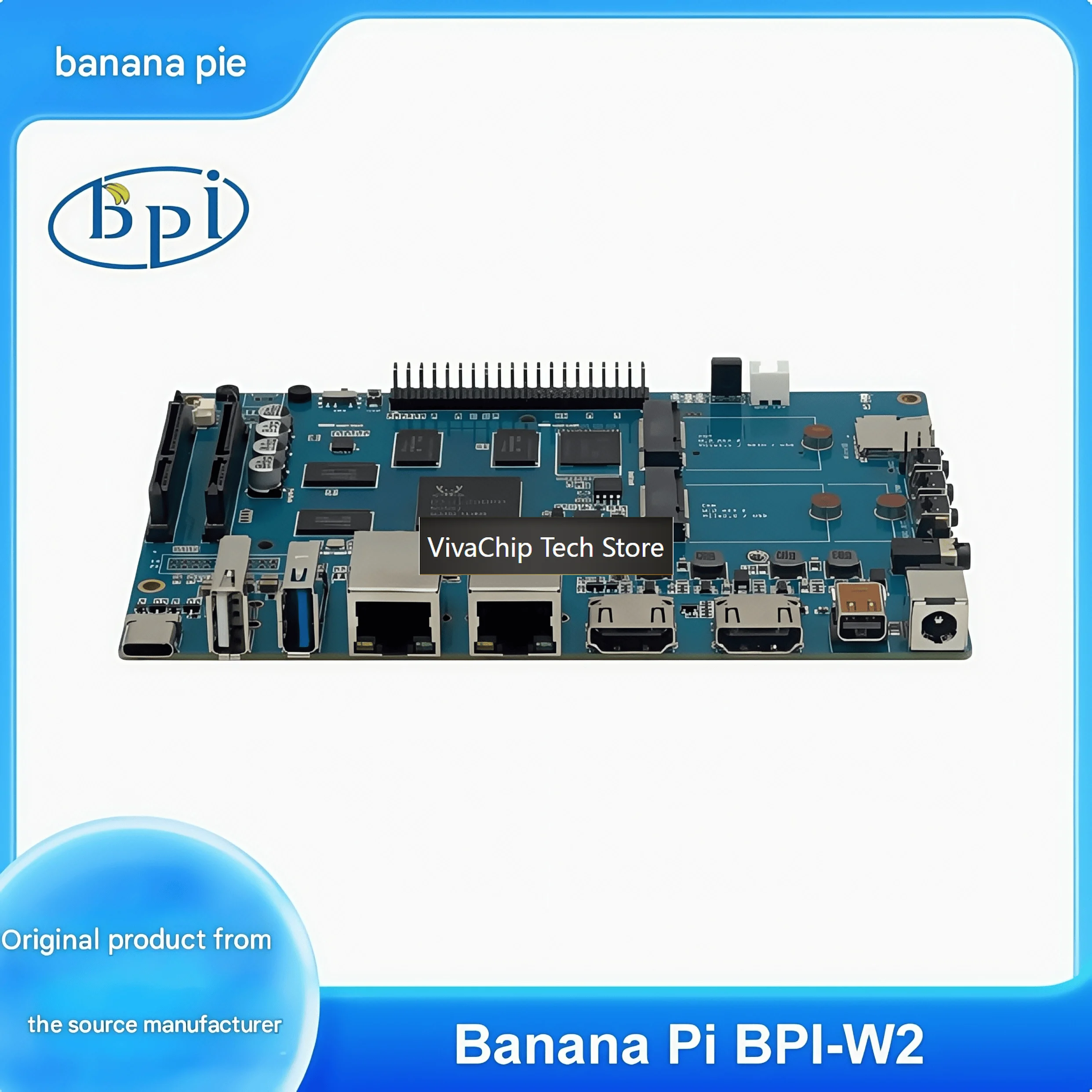 Плата для разработки маршрутизаторов VivaChip TechBanana Pi BPI-W2 Nas с открытым исходным кодом использует дизайн Realtek RTD1296 (art.: 3920da396ece3) - 3920da396ece3