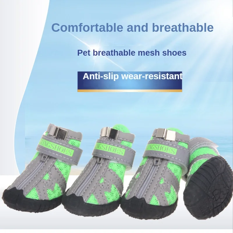 Zapatos de malla transpirable Para mascotas, Botas antideslizantes Para exteriores, calcetines Para...