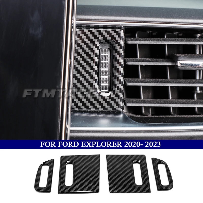 

Автомобильные аксессуары для Ford Explorer 2020 2021 2022 2023 ABS углеродное волокно комплект интерьера декоративная крышка боковая решетка вентиляционного отверстия