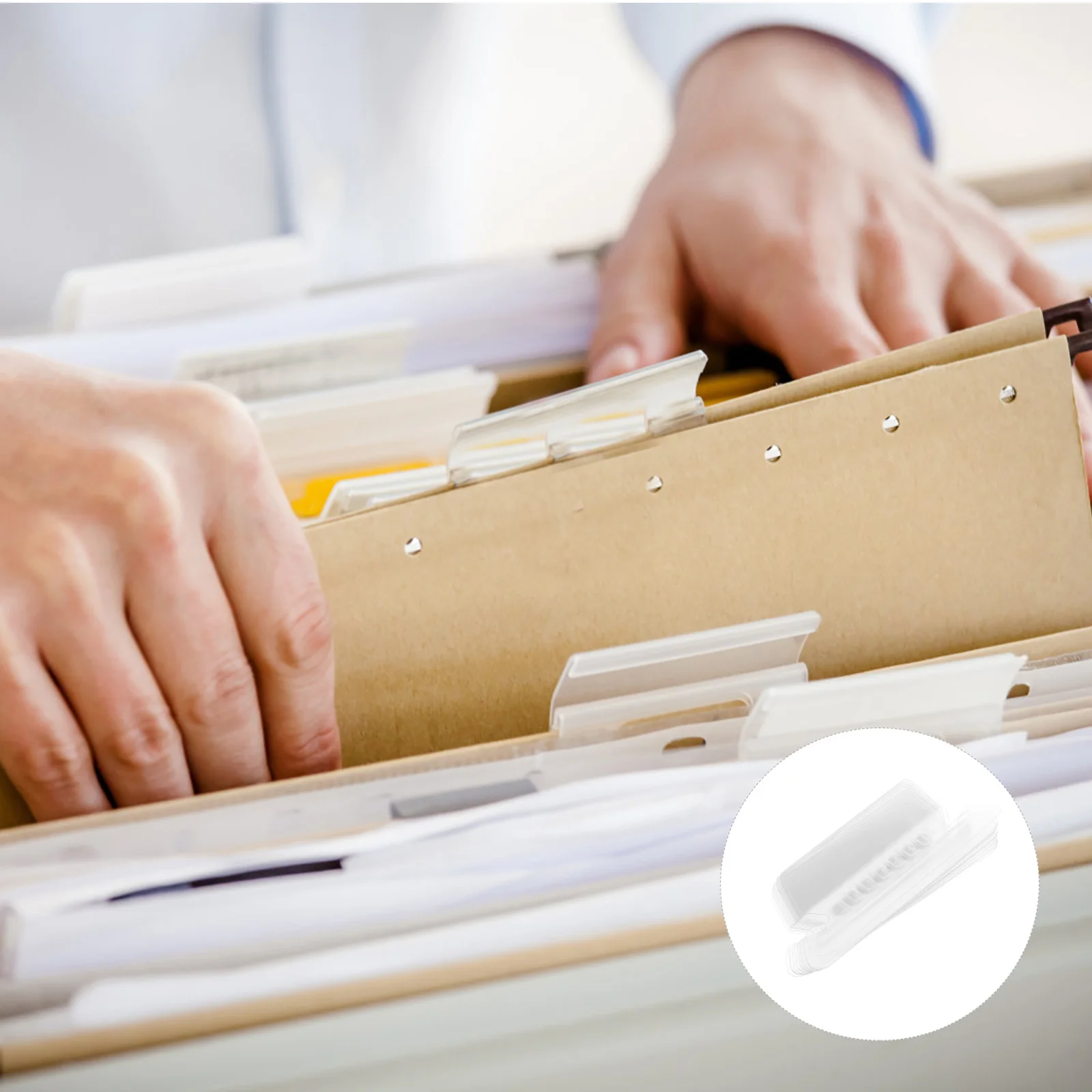 100 шт. рабочая папка с зажимом для этикеток съемные этикетки из ПВХ маленькие