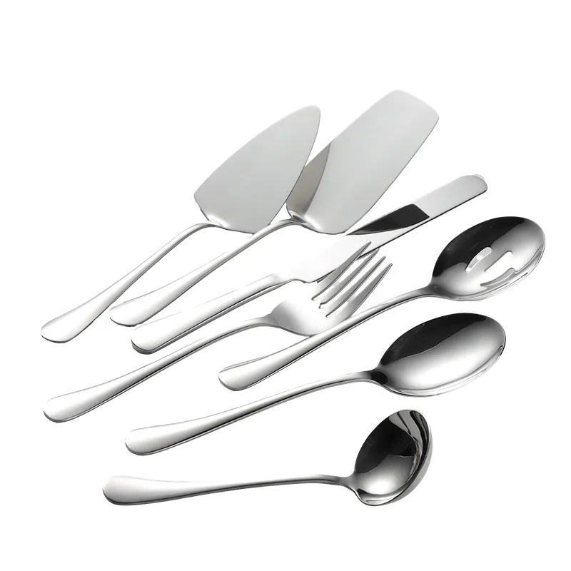 Сервировочная ложка и вилка из нержавеющей стали общественная нож для сыра торта