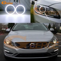 for volvo s60 ii v60 2014 2015 2016 2017 facelift excellent ultra bright cob led angel eyes halo rings car accessories