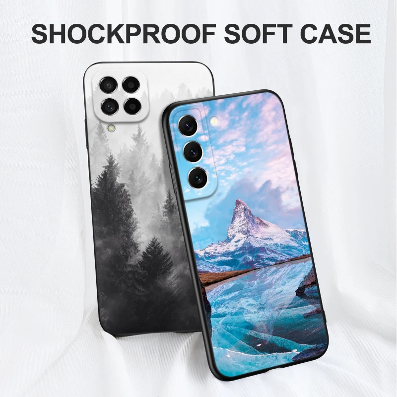 Черный чехол из ТПУ для Motorola Moto G60 4G G60S G71 G9 Play Plus Power One Женский с изображением гор