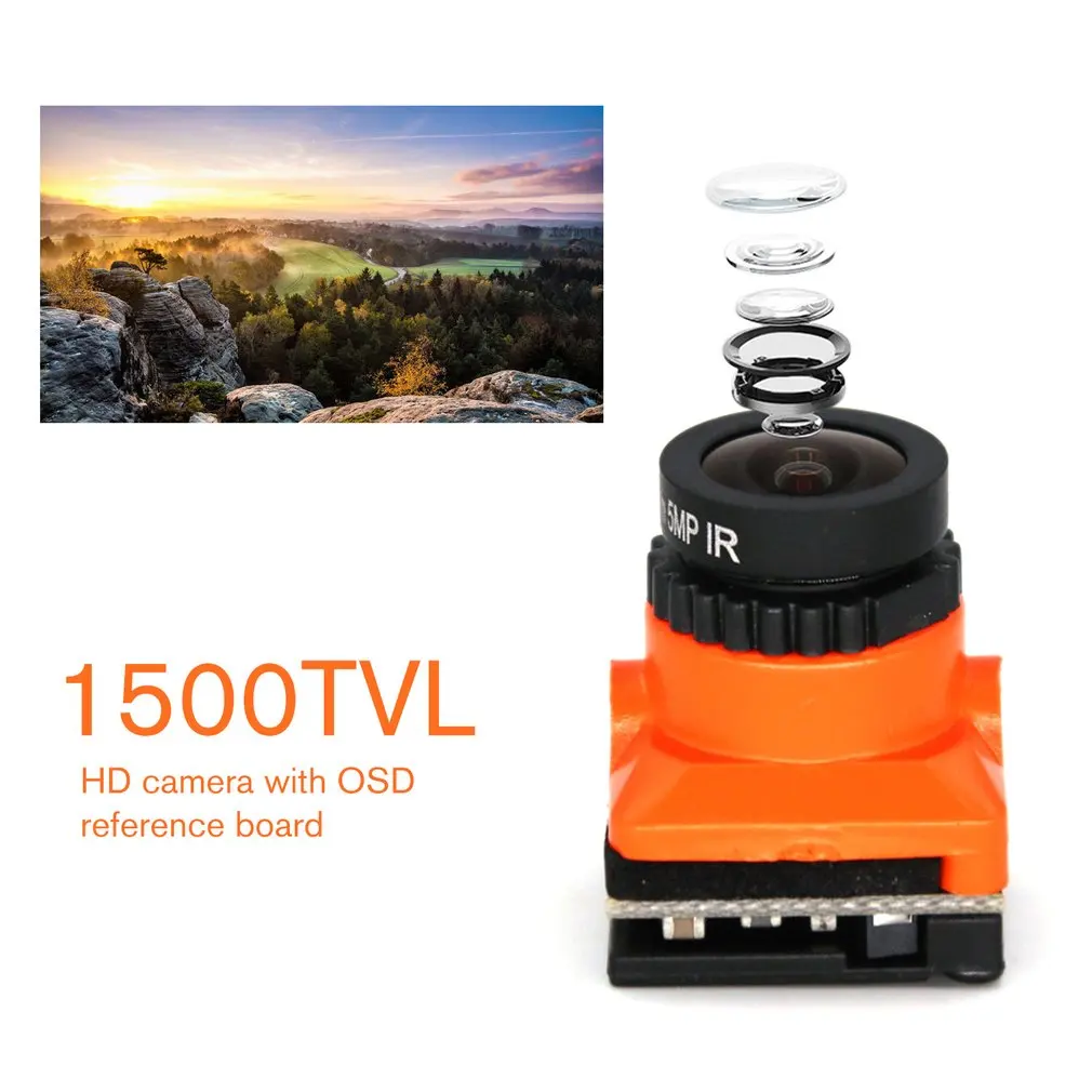 HD 1500TVL обновление Mini FPV камера 2 1 мм объектив PAL / NTSC низкая задержка с OSD для RC