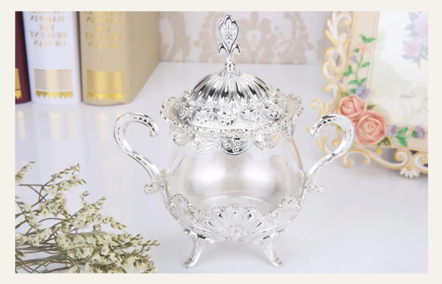 

decoration home Glass kitchen utensils monosodium glutamate storage containers creative high-end set barbecue condiment pot