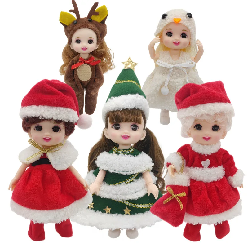 

New Popular Christmas Costume for BJD 6 inches Doll Clothes set Accessories for Girl's Doll Gift Toys for Children 16cm 1/8