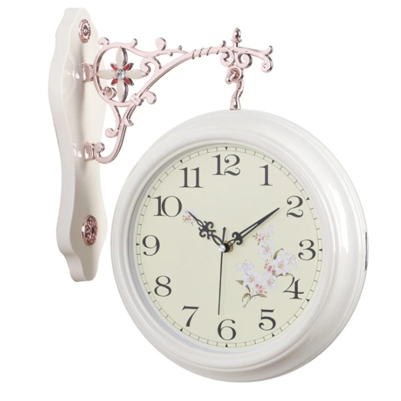 

Настенные часы с двойным циферблатом, винтажный Декор для комнаты, цифровые часы с механизмом, украшение для дома