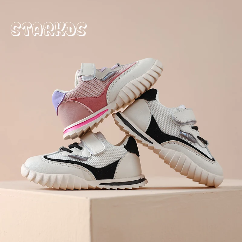 Kids Sport Shoes 2023 Spring New Mesh Sneakers Girls Casual Pink Tennis Baby Boys Brand Design Running Trainers Zapatos