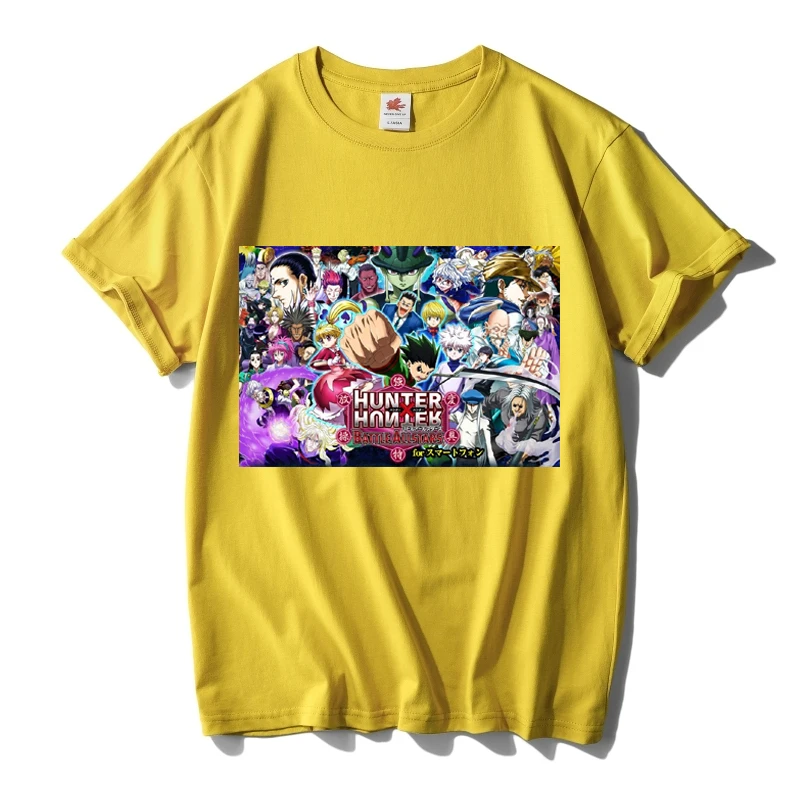 Футболка Мужская/Женская хлопковая с принтом Hunter X свободная рубашка коротким