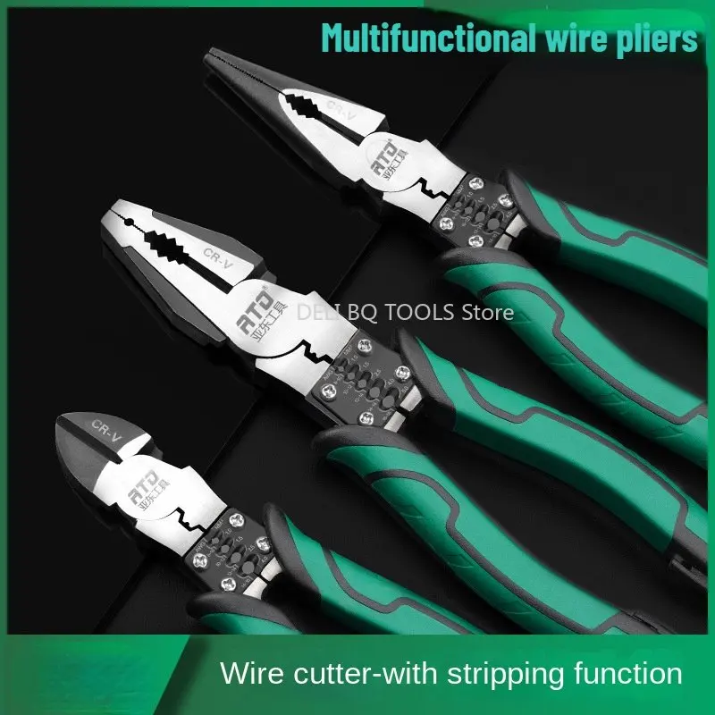BUQU Multifunctional Universal Diagonal Pliers Needle Nose Pliers Hardware Tools Universal Wire Cutters Electrician Wire Pliers