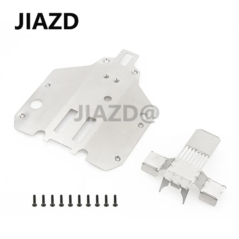 Защита корпуса из нержавеющей стали и защитная противоскользящая пластина для заднего моста Feiyue FY03 FY06 FY07 FY08 1/12 обновленные детали для радиоуправляемых автомобилей