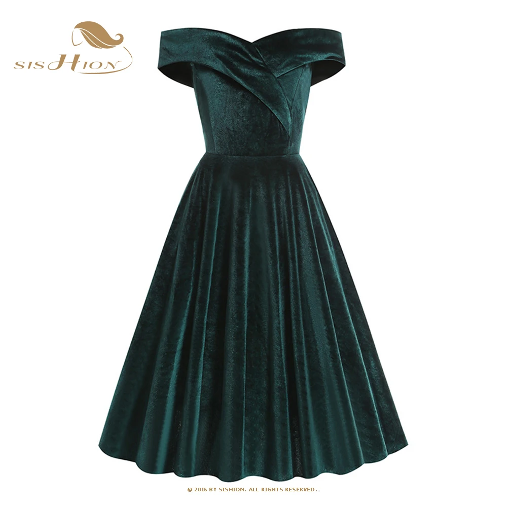 Женское кружевное платье SISHION VD3333 черное винтажное готическое с высокой талией