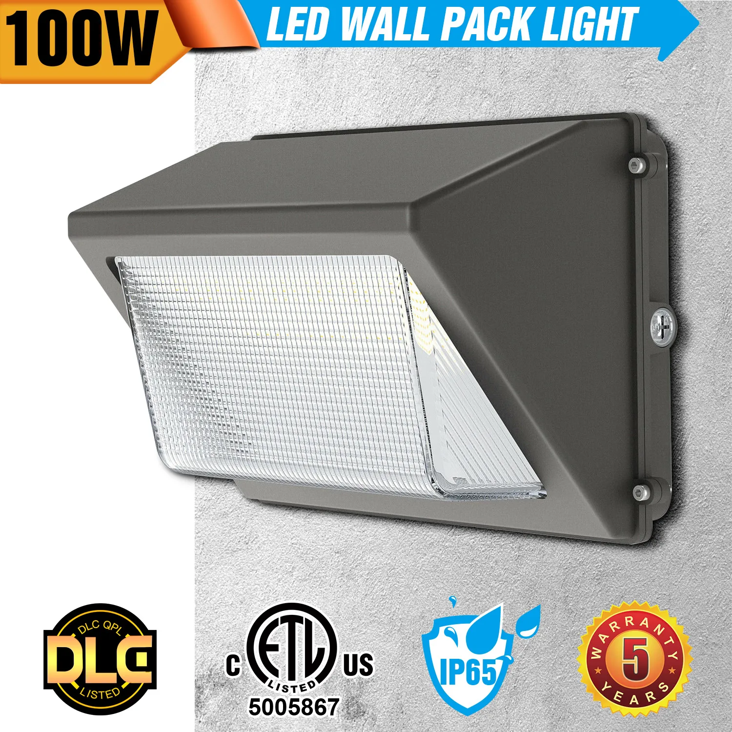 

Ngtlight LED Wall Light IP65 Outdoor Waterproof AC100-277V 5 Years Warranty Dusk To Dawn 60W 80W 100W 120W LED Wall Pack Light