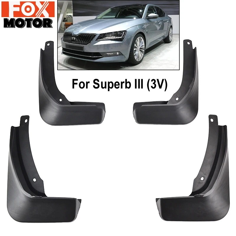 

Набор литых автомобильных брызговиков для Skoda Superb III 3V 2016-2018 Брызговики крыло переднее заднее Стайлинг