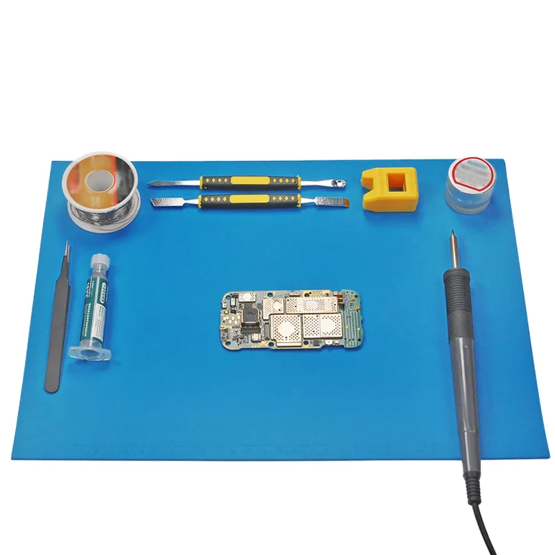 

Soldering Mat ESD Antistatic Heat Resistant Insulation Work Mat Soldering Station Kit Silicone Repair Pad Maintenance Platform