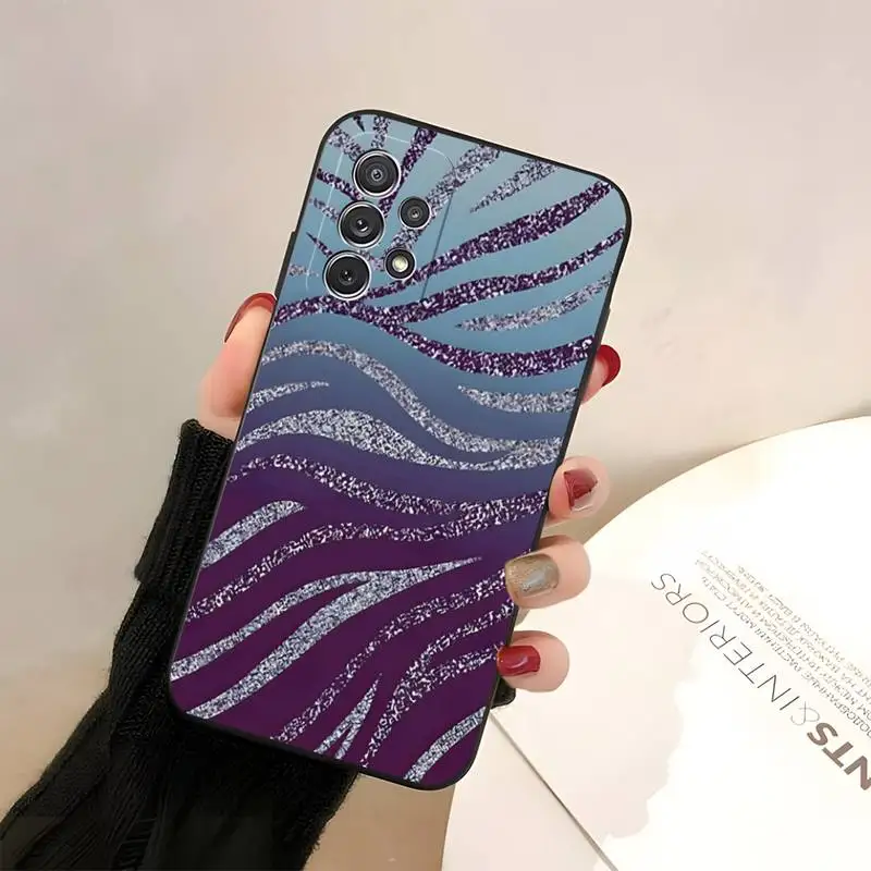 Glitter Leopard Seamless Skin Phone Case Funda For Samsung S21 Lite S30 Ultra S20 Fe S9 S10 E Plus Shockproof Design Back Cover images - 6