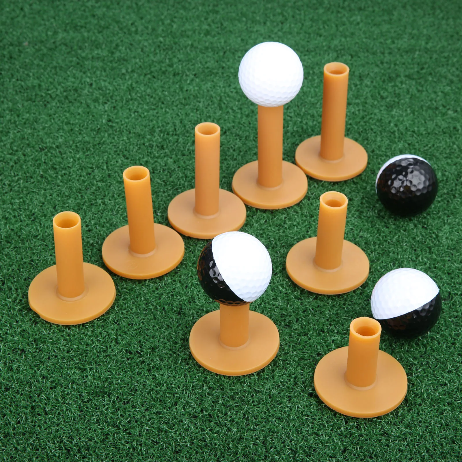

3 Pcs Rubber Golf Tees Holder Training Practice Tee Mat Golves Ball Hole Holders Golf Accessories 35/45/55/60/65/70/75/80mm