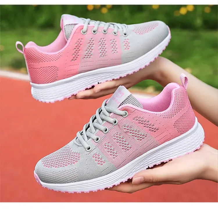 Women Casual Shoes Fashion Breathable Walking Mesh Flat Shoes Sneakers Women 2023 Gym Vulcanized Shoes White Female Footwear