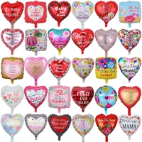 10pcs 18inch printed spanish mother foil balloons mothers day heart shape helium love globos decor mama balloon gifts