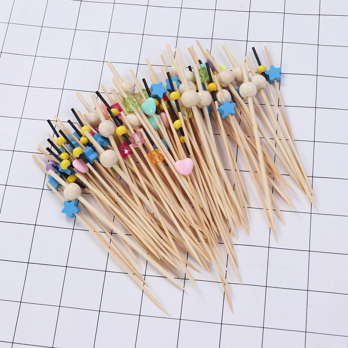 

Picks Cocktail Fruit Appetizer Drink Picks Sticks Wood Toothpicks Party Supplies (About 100pcs, Assorted