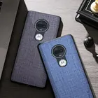 Чехол для Motorola G7 Plus, Премиум тканевая текстура, мягкая ТПУ Защитная задняя крышка в деловом стиле для Moto G8 Play G7, чехол для телефона