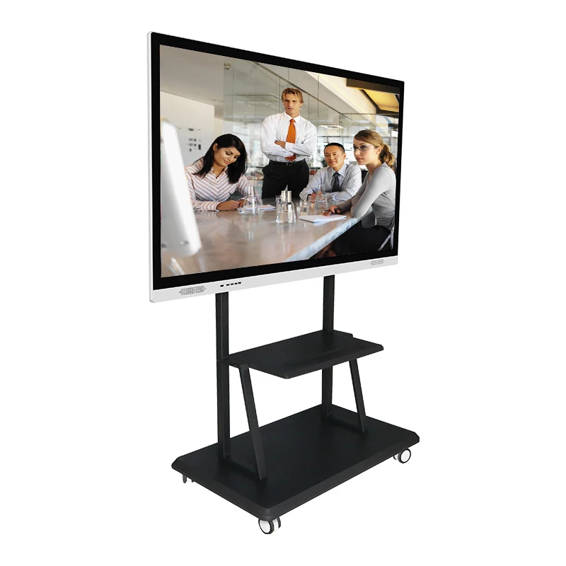 

75 inch meeting portable flat panel touchscreen interactive display smart digital board interactive whiteboard
