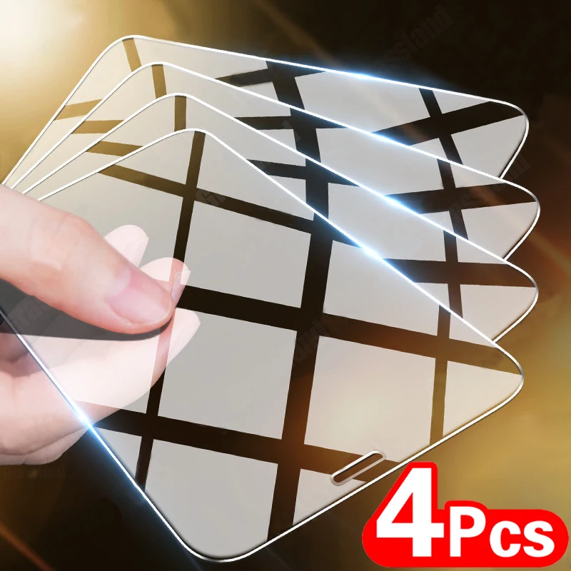 

4PCS Protective Glass On the For iPhone 11 12 13 Pro X XR XS Max Screen Protector For iPhone 7 8 6 6s Plus 13 Mini Glass Film
