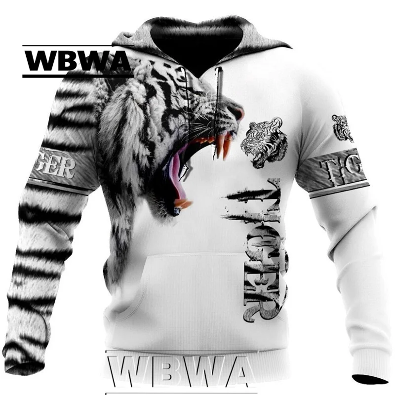 

Fasion Autumn Lion oodie Suit Wit Wite Tier Skin 3D Fully Printed Men's Sweatsirt Unisex Zipper Pullover Casual Coat