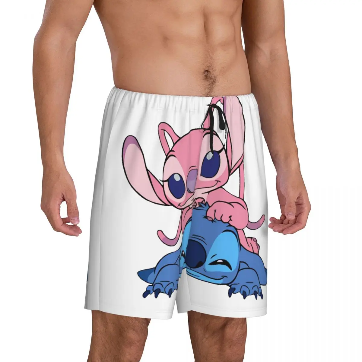 Пижама Lilo Stitch с мультяшным Аниме Манга штаны для мужчин шорты отдыха и сна пижама