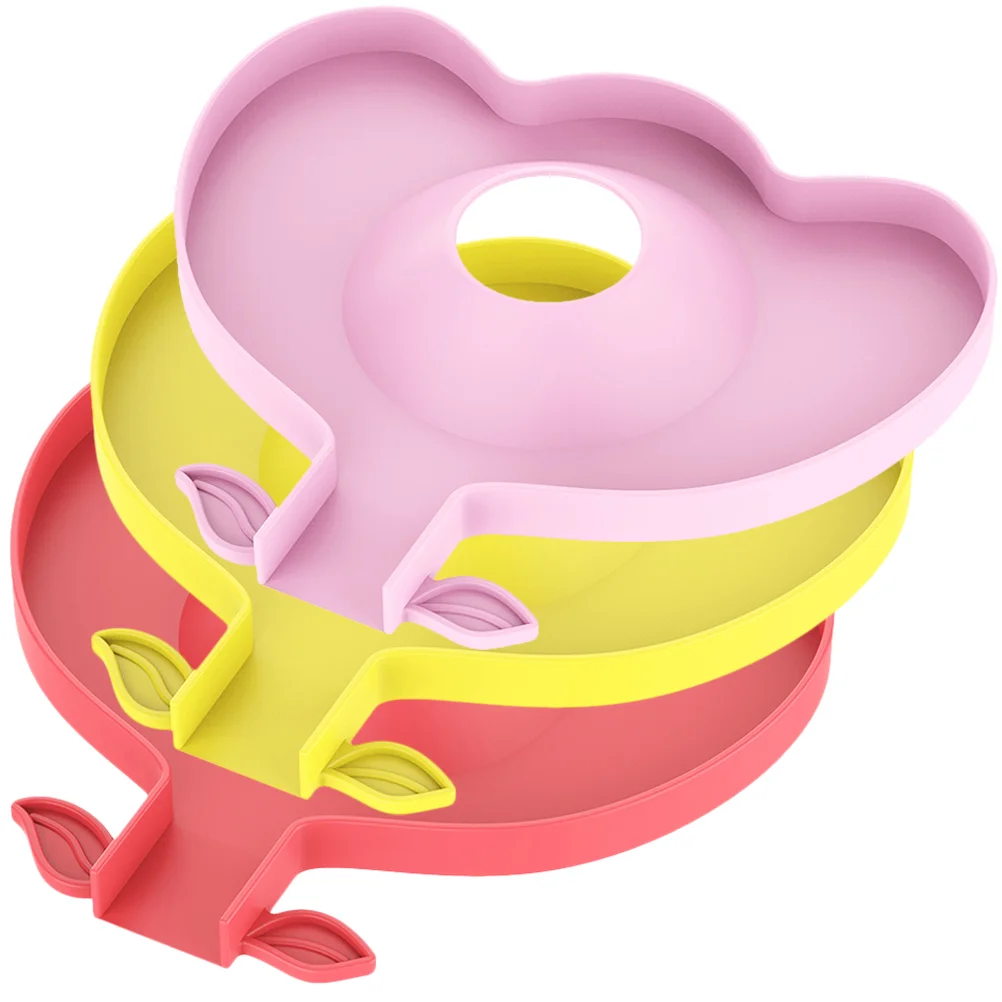 

3Pcs Colored Drain Guard Anti-Splashing Mat Kitchen Rag Drain Basket for Bathroom Hotel