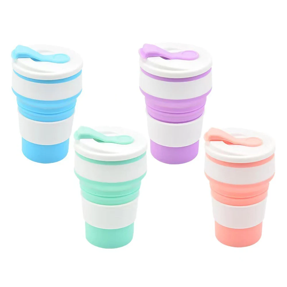 

350ml Portable Foldable Cup Silicone Retractable Tumbler Outdoor Foldable Silicone Mug Camping Water Bottle Folding Bottle