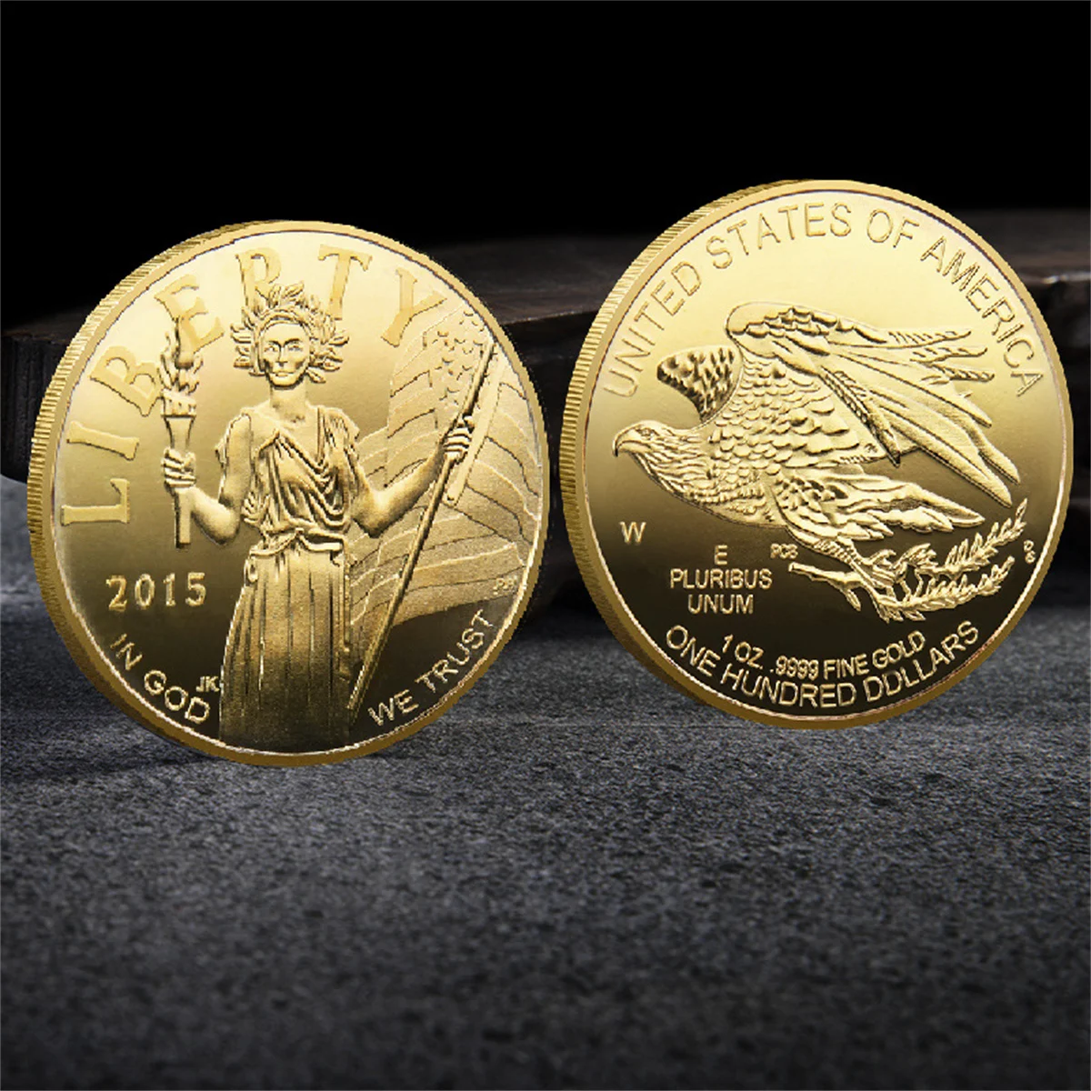 

New Style 30mm * 2mm Statue of Liberty Embossed Commemorative Coin Collection Lucky Personality Challenge Gift Eagle Coins