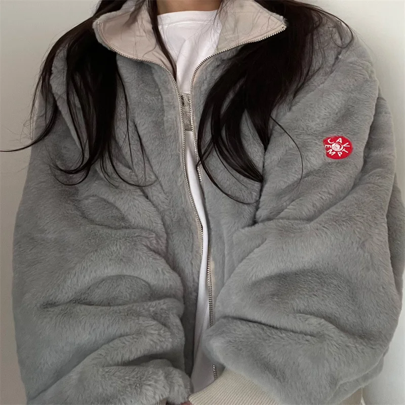 

Winter CAVEMPT Reversible Rabbit Velvet Waterproof Slogan Thermal Coat for Men and Women The Best Quality Down Jacket Jacket
