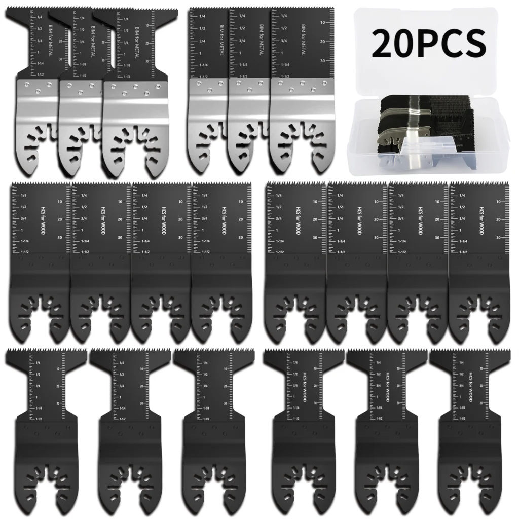 

20 Pcs Oscillating Saw Blades Wood Metal Plastic Oscillating Multi Tool Quick Release Saw Blades Fit For Dewalt Fein Multimaster