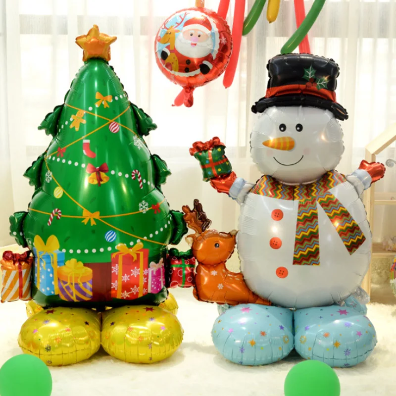 

Стандартные шары на Рождество с надписью "Merry Christmas", шары в виде Санта-Клауса и лося, Рождественский Декор «сделай сам» для дома, новый год 2024, строительный шар