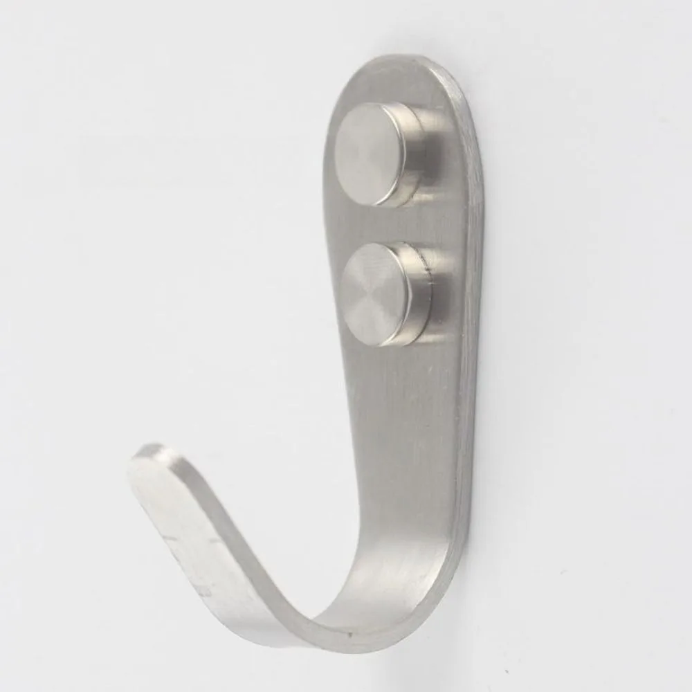 

12pcs Rustproof Coat Hooks with Screws Waterproof Robe Towel Hanger Wall Mounted Stainless Steel J-shape Hooks Hanging Hat Bag