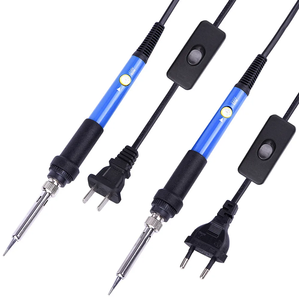 JCD 110V 220V 60W US/EU/UK Plug Electric Soldering iron 908 Adjustable Temperature Solder iron With quality soldering Iron stand