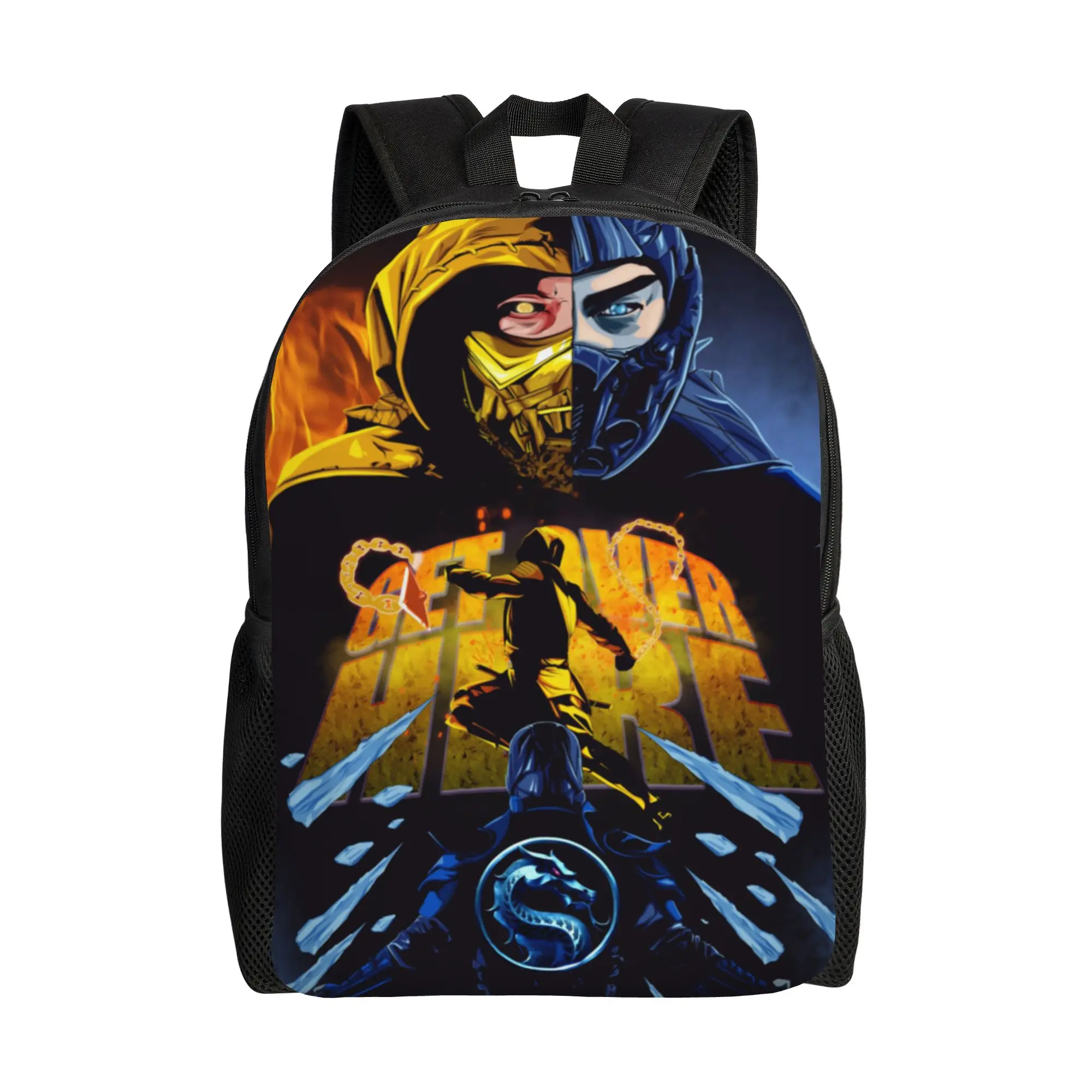 Фото Рюкзак Scorpion VS Sub Zero для мужчин, женщин, подростков, школьный рюкзак Mortal Kombat MK11, холщовые сумки для ноутбуков, подарок №1