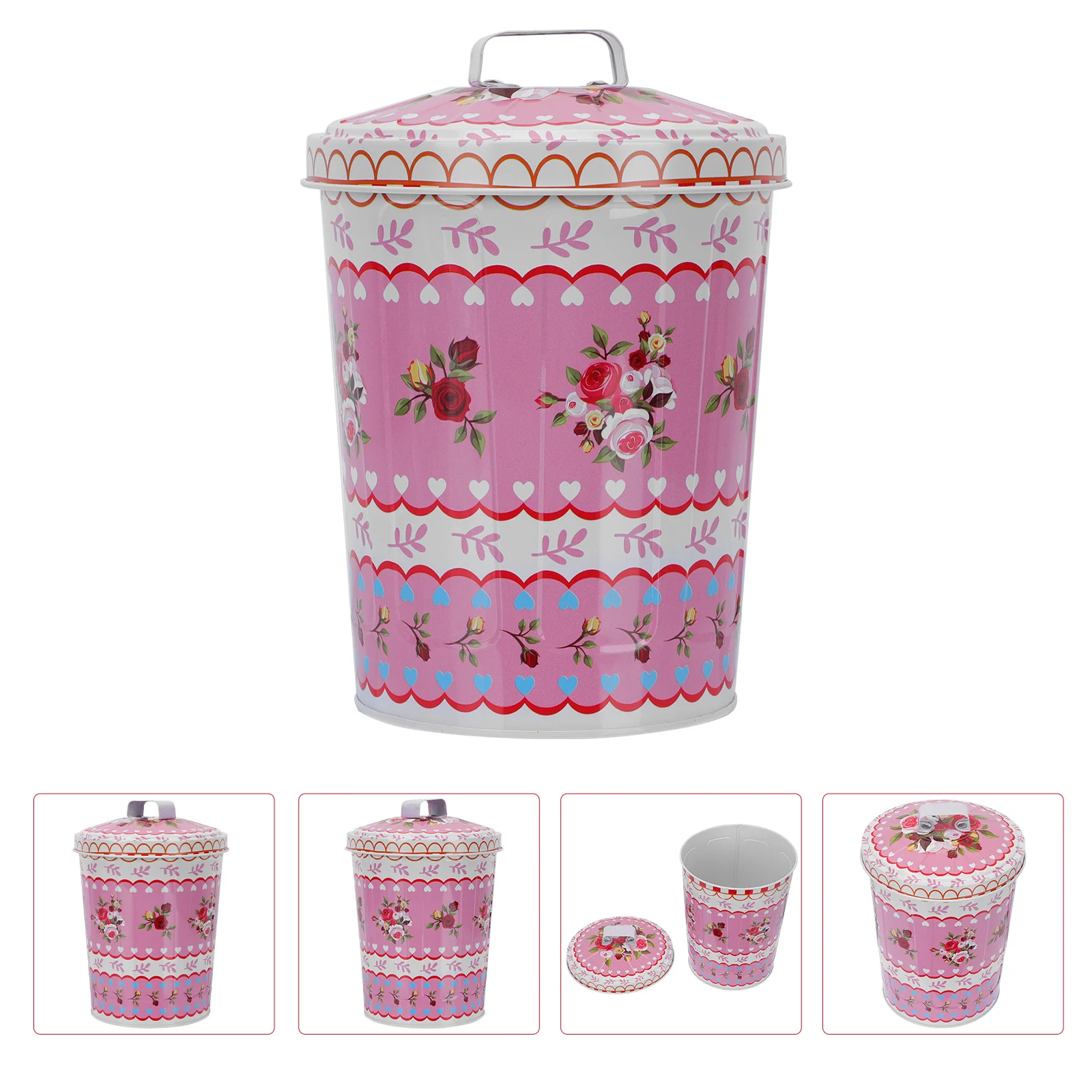 

Snack Sweets Packing Case Vintage Decor Dog Snacks Candy Storage Holder Iron Container Sealed