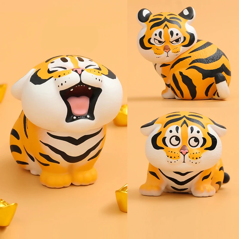 

Оригинальная Милая шторка с тигром, Повседневная серия, настольная модель, кавайная шкатулка с сюрпризом, аниме фигурка для девочек, подаро...